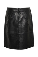 Indlæs billede til gallerivisning CUBerta leather skirt fv. black