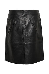 CUBerta leather skirt fv. black