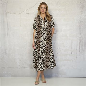 Caroline SS Dress 2525 - leopard