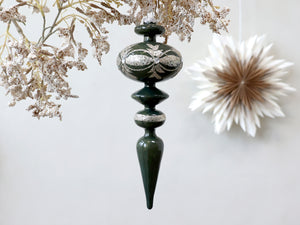 Chic Antique - Ornament i glas m. glimmer H16 - Verte