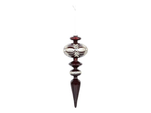 Chic Antique - Ornament i glas m. glimmer H16 - Cherry