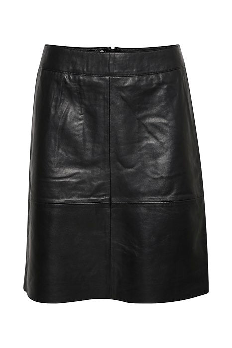 CUBerta leather skirt fv. black