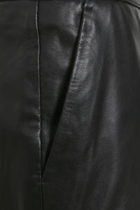 CUBerta leather skirt fv. black