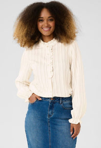 Crvenea joa blouse , birch stripe