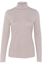 Indlæs billede til gallerivisning CUAlexandra jersey rollneck fv. steel gray/pale mauve stripe