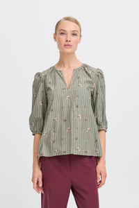 Byfelippa blouse, grape leaf mix