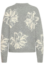 Indlæs billede til gallerivisning Byomea flower jumper 2, mid grey melange mix