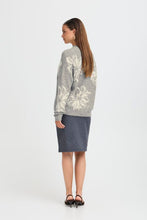 Indlæs billede til gallerivisning Byomea flower jumper 2, mid grey melange mix