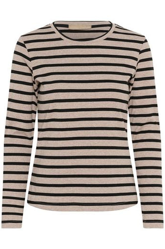 CUalin Langærmet T-shirt Dune Melange/Black Strip