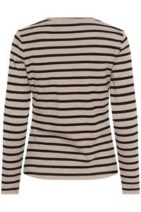 CUalin Langærmet T-shirt Dune Melange/Black Strip