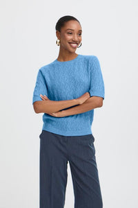 Bymiffa oneck jumper, Riviera melange