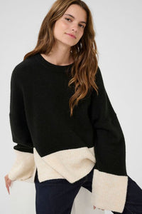 Cunicky kimmy pullover, black/whitecap