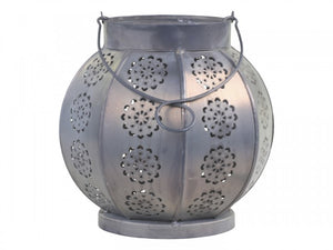 Chic Antique zink-lanterne m/hulmønster