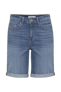 B. Young "Kato Luxe" shorts i fv. mid blue denim
