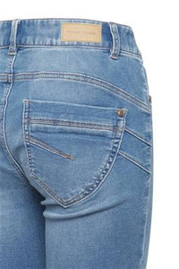 Fransa "Pam2" jeans i fv. sea blue denim