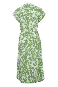 ICHI "Regine" kjole i fv. greenbriar