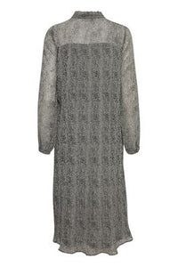 Fransa "Plisse1" kjole i fv. whitecap grey mix