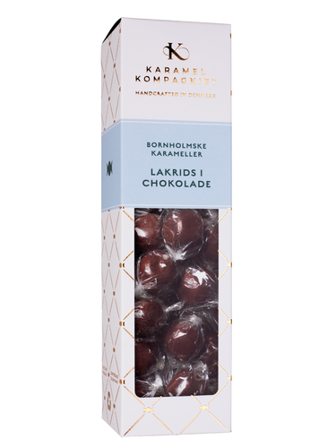 Karamel Kompagniet - Karamelkugler m. lakridskaramel i lys chokolade
