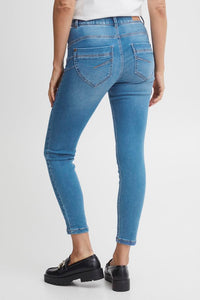 Fransa "Pam2" jeans i fv. sea blue denim